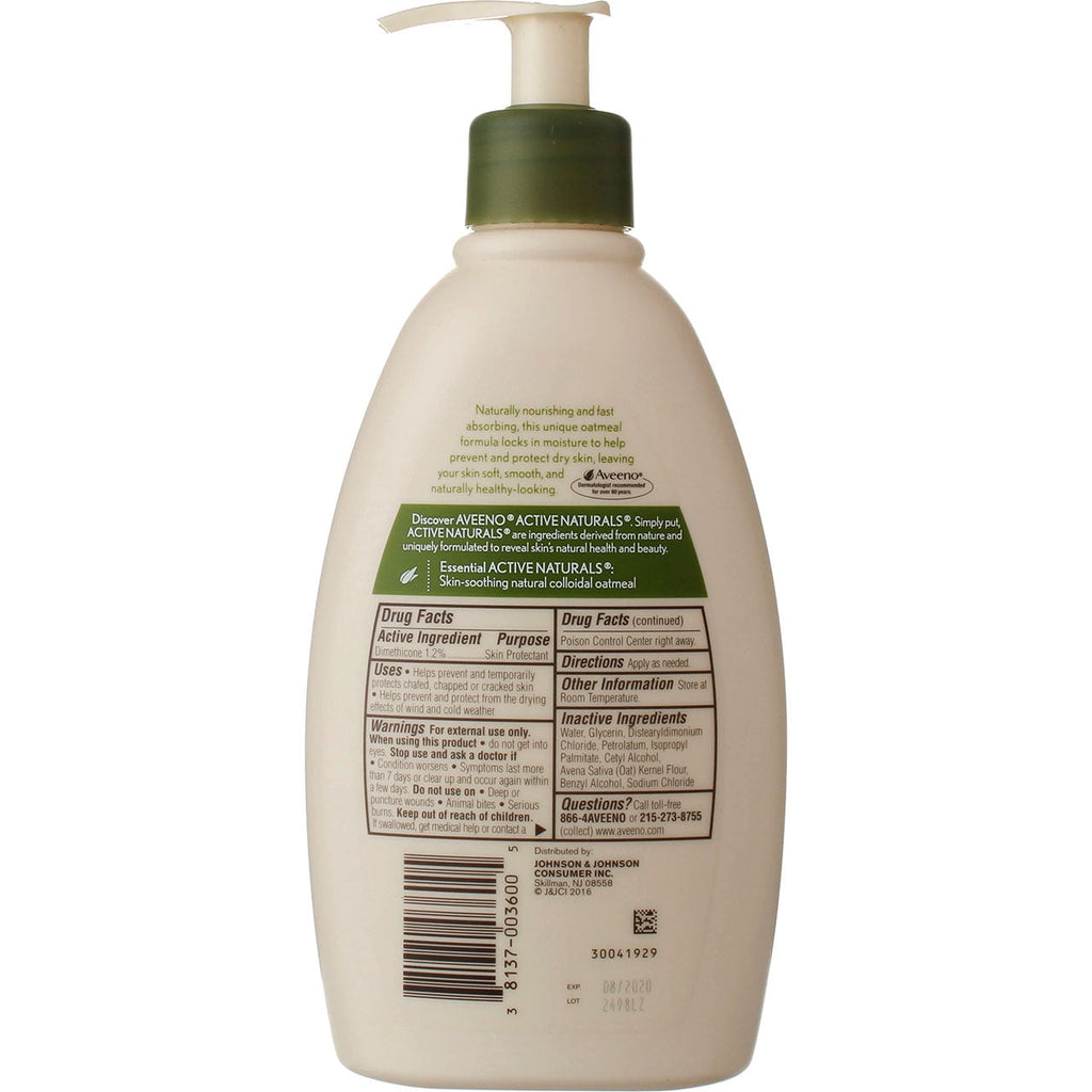 AVEENO Active Naturals Daily Moisturizing Lotion, Fragrance Free 12 oz (Pack of 3)