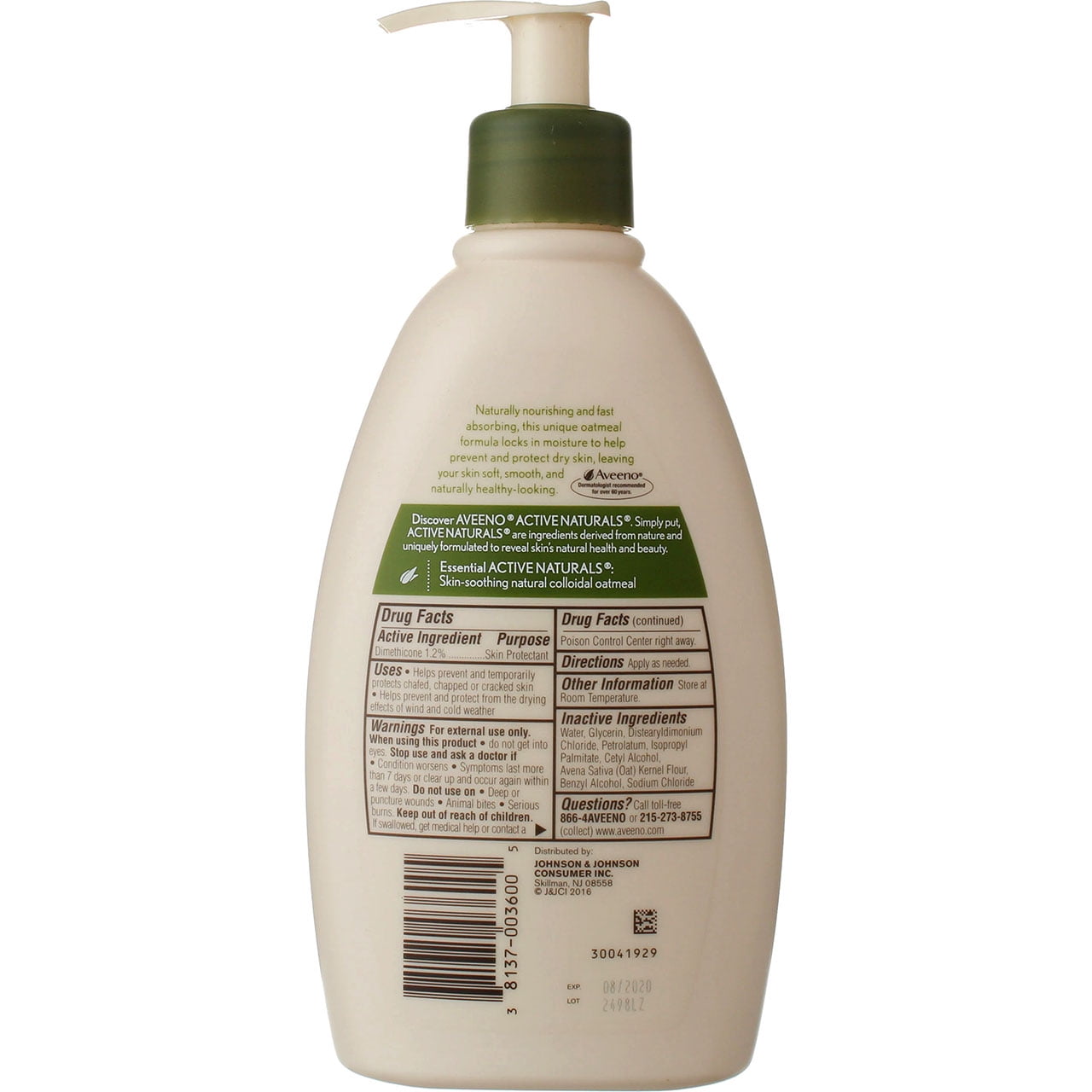 AVEENO Active Naturals Daily Moisturizing Lotion, Fragrance Free 12 oz (Pack of 3)
