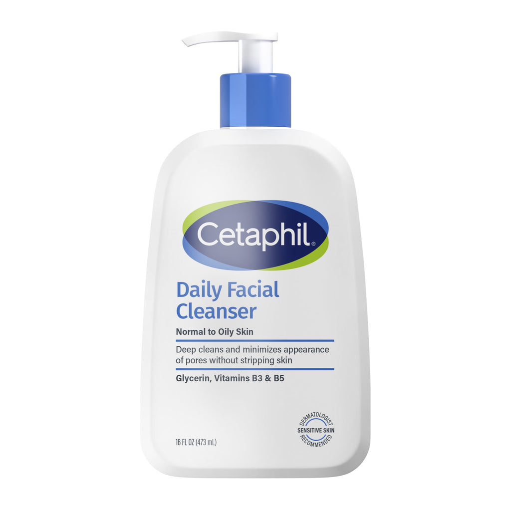 Cetaphil Daily Facial Cleanser Face Wash for Sensitive, Normal to Oily Skin, 16 oz