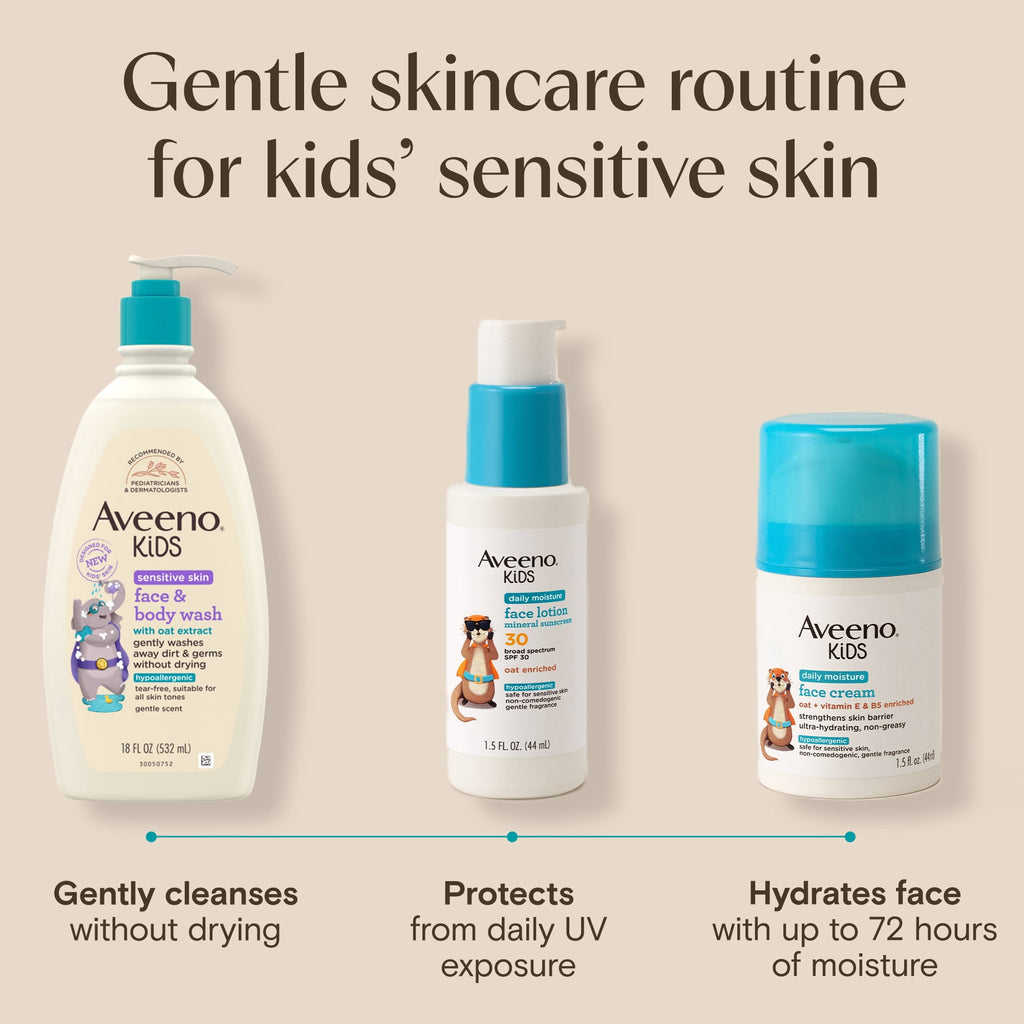 Aveeno Kids Daily Moisture Sunscreen Face Lotion, SPF 30, 1.5 fl. oz