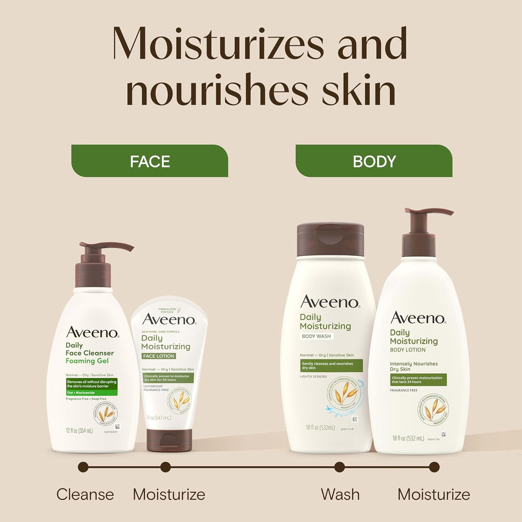 Aveeno Daily Moisturizing Body Wash - 18 Oz, 3 Pack