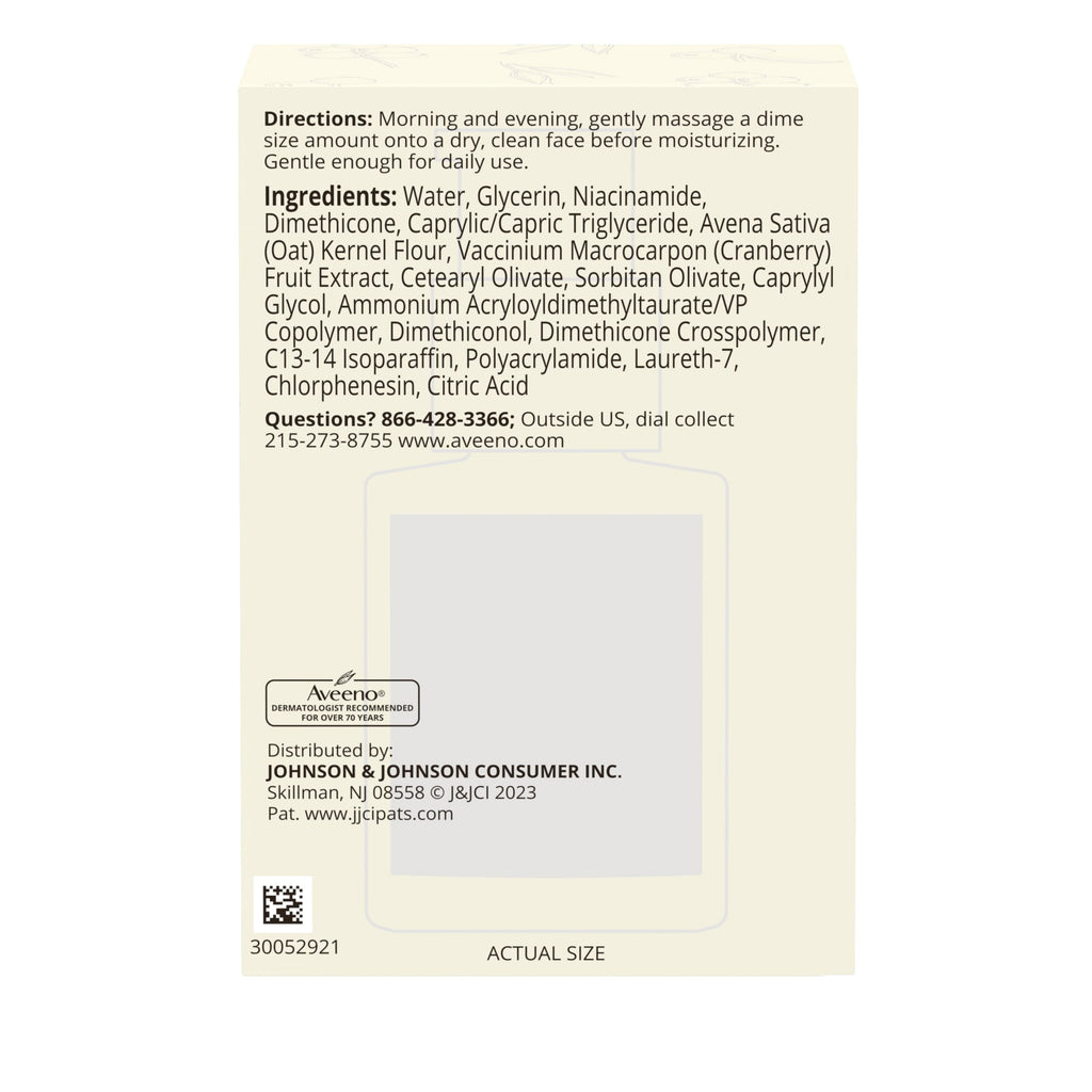 Aveeno Calm + Restore Age Renewal Anti Aging Face Serum, 1.0 fl. oz
