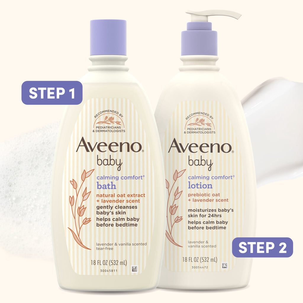Aveeno Baby Calming Comfort Moisturizing Bedtime Body Lotion for Baby and Toddler, 18 fl oz