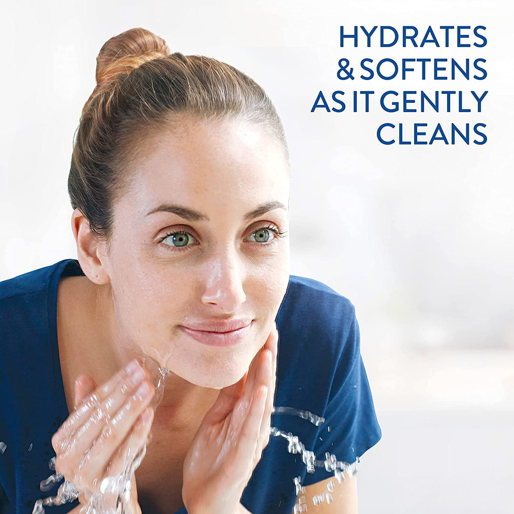 Face Wash by CETAPHIL, Hydrating Gentle Skin Cleanser for Dry to Normal Sensitive Skin, NEW 8 oz 3 Pack, Fragrance Free, Soap Free and Non-Foaming