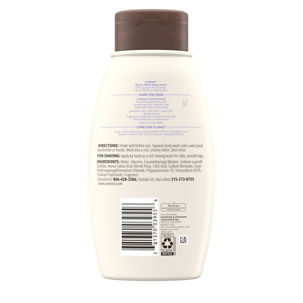 AVEENO Active Naturals Body Wash, Stress Relief 12 oz