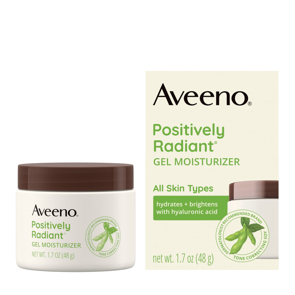 (2 pack) Aveeno Positively Radiant Brightening Gel Face Moisturizer, 1.7 oz