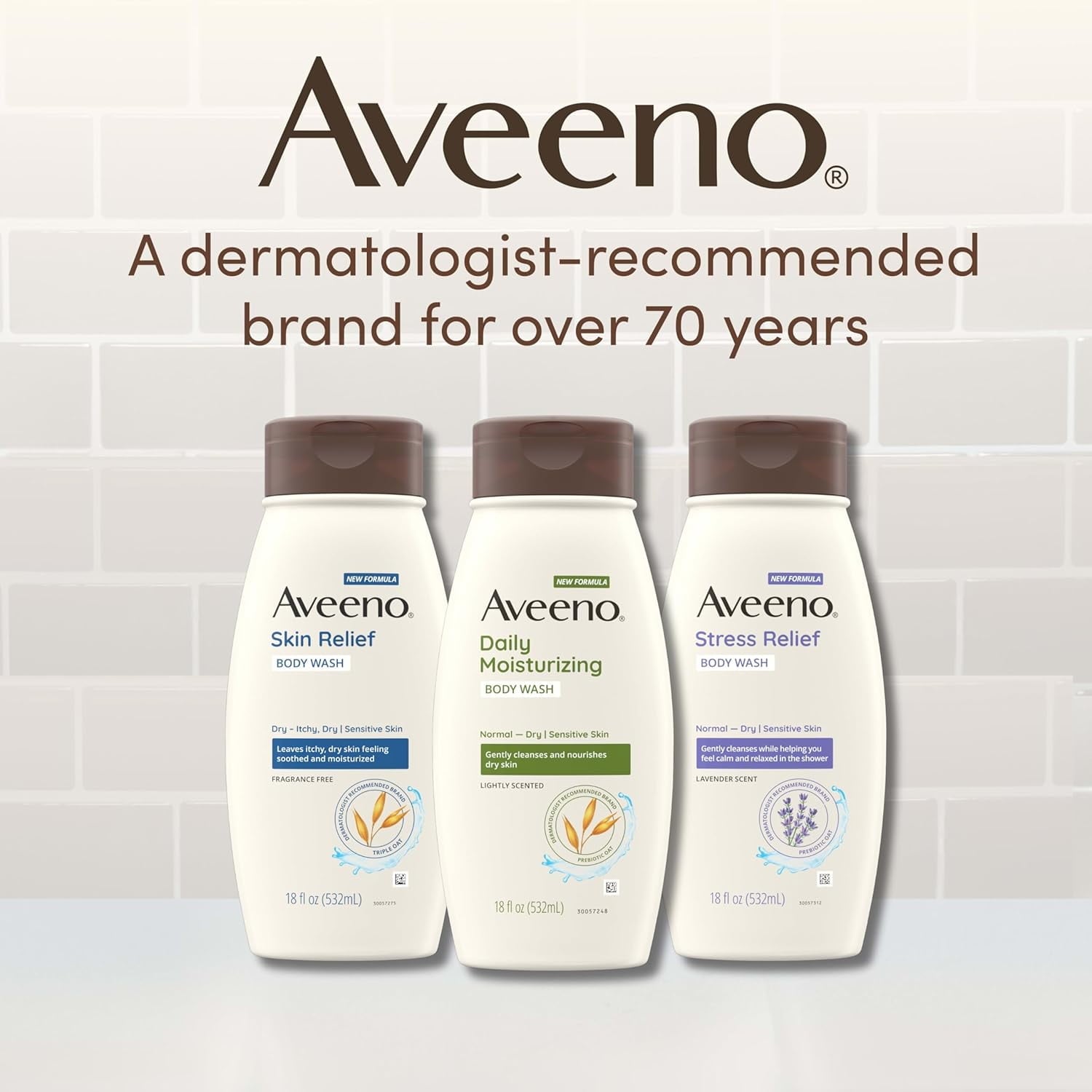 Aveeno Daily Moisturizing Body Wash - 18 Oz, 3 Pack