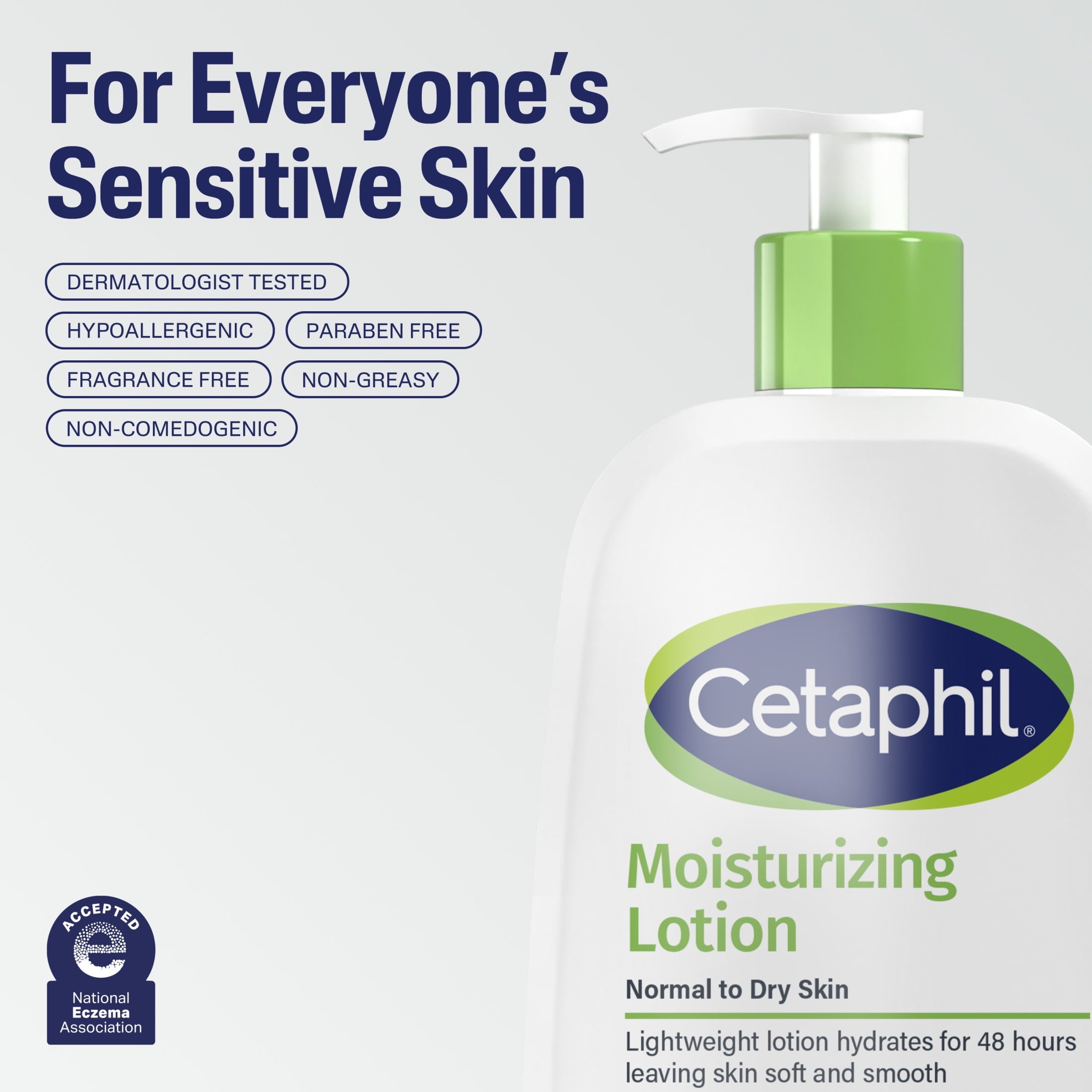 (2 pack) Cetaphil Moisturizing Lotion for Normal to Dry Skin, Hydrating Fragrance Free, 20 fl oz