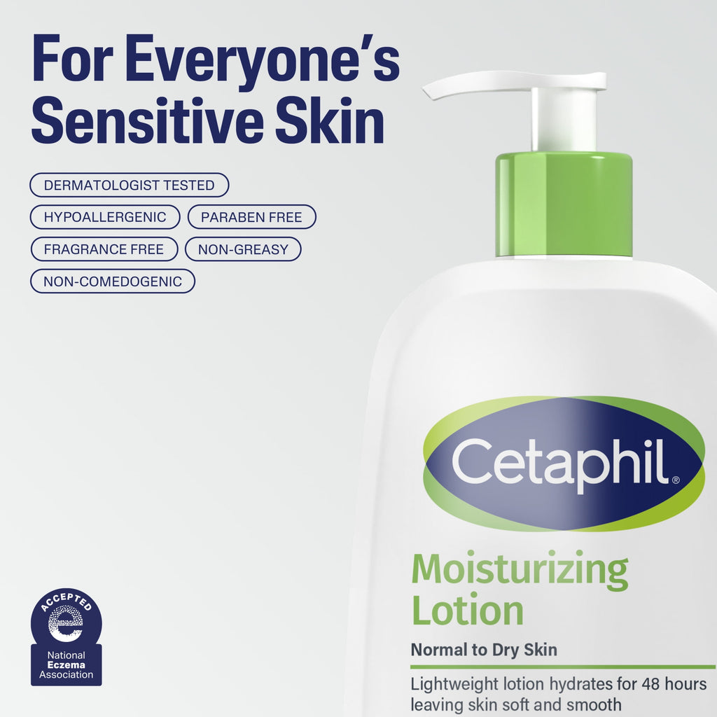 (2 pack) Cetaphil Moisturizing Lotion Hydrating Lotion for All Skin Types, Sensitive Skin, 4 oz