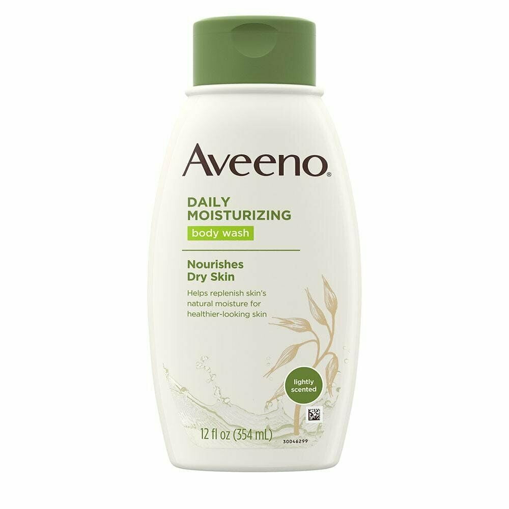 Aveeno Active Naturals Moisturizing Body Wash, Light Scent, 12Oz, 6-Pack