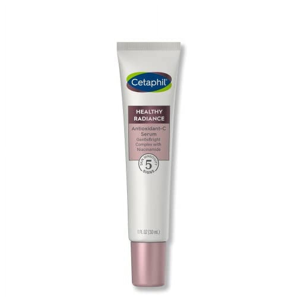 Face Serum by Cetaphil, Healthy Radiance Antioxidant-C Serum, Visibly Reduces Look of Dark Spots and Hyperpigmentation, Designed for Sensitive Skin, Hypoallergenic, Fragrance Free,1 oz