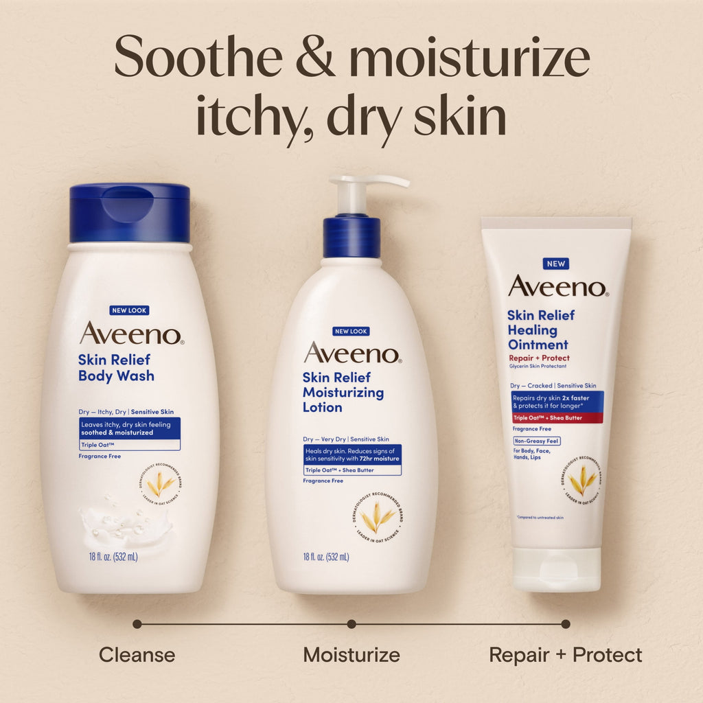 Aveeno Skin Relief Overnight Intense Moisture Cream, Unscented, 7.3 oz