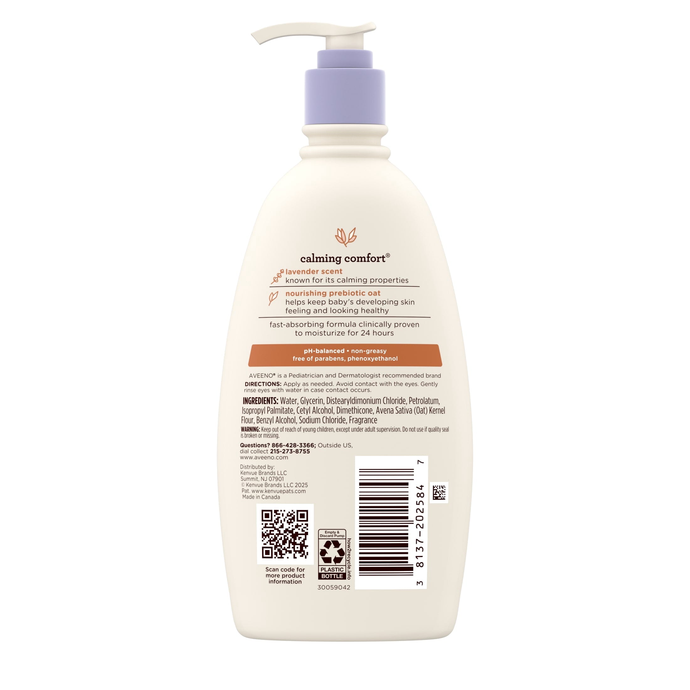 (2 pack) Aveeno Baby Calming Comfort Moisturizing Bedtime Lotion, 12 fl. oz