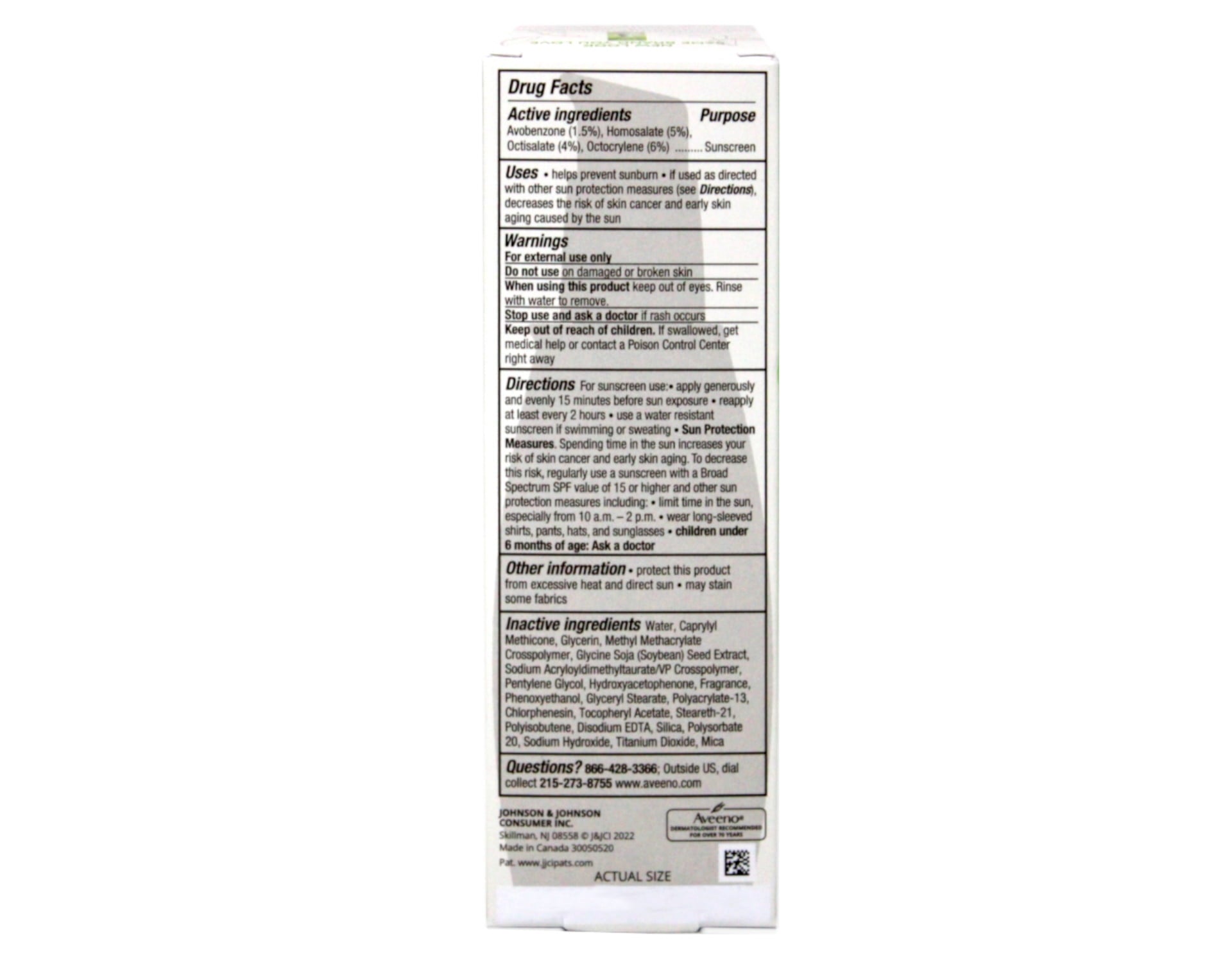 Aveeno Positively Radiant Daily Face Moisturizer Broad Spectrum SPF 30, 2.3 Fl. Oz. Hypoallergenic And Noncomedogenic