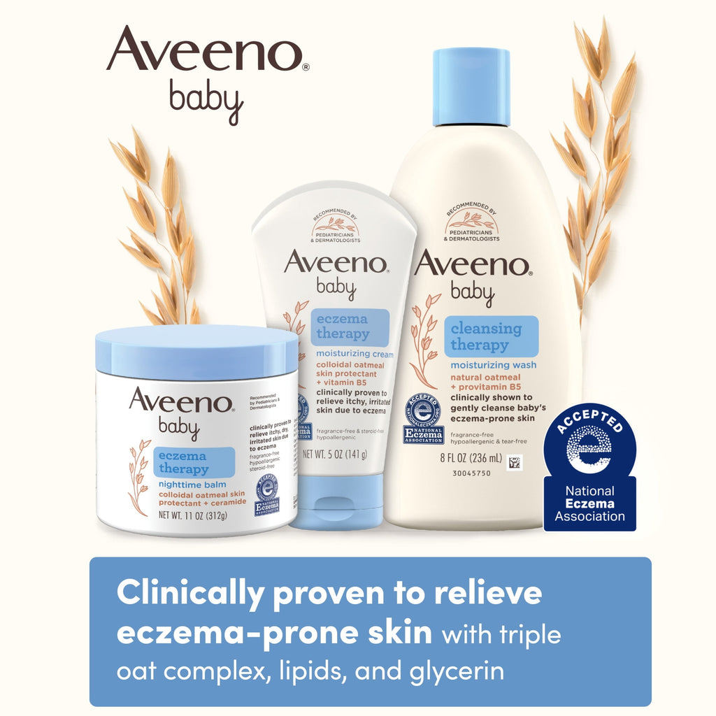 Aveeno Baby Eczema Therapy Moisturizing Cream Body Lotion with Oatmeal, 5 oz