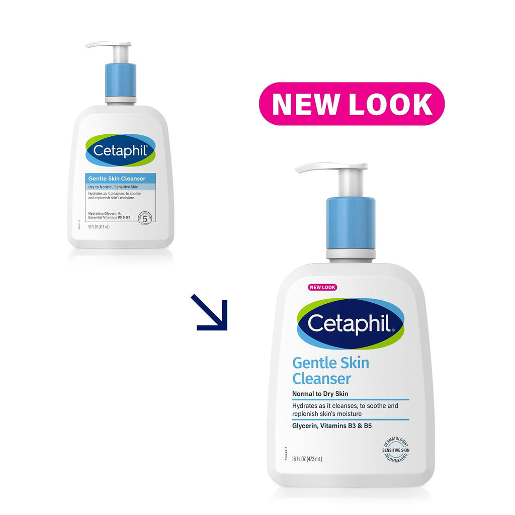 Cetaphil Face Wash, Hydrating Gentle Skin Cleanser for Dry to Normal Sensitive Skin, 16 oz