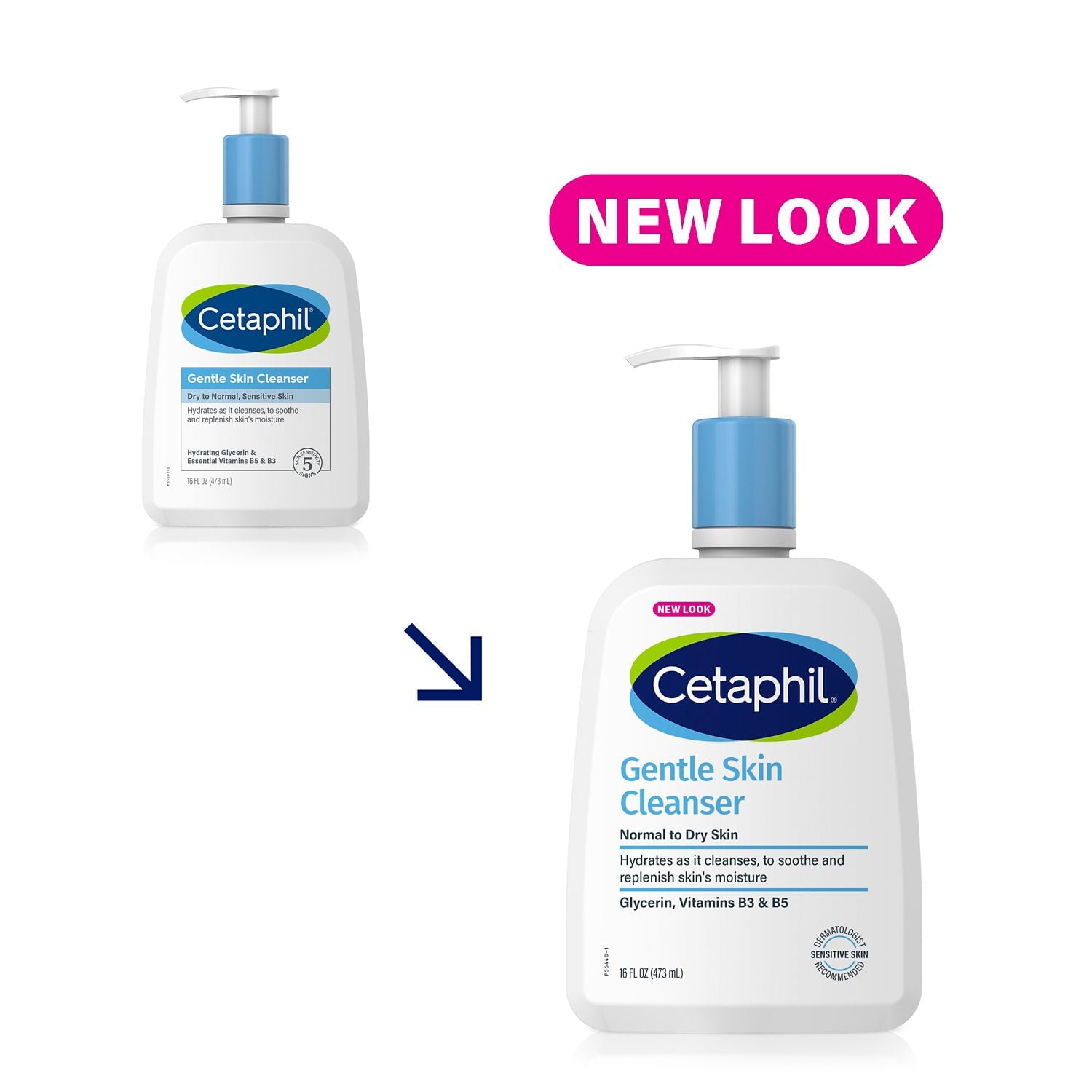 Cetaphil Gentle Skin Cleanser for All Skin Types 16 Fl Oz (Pack of 3)