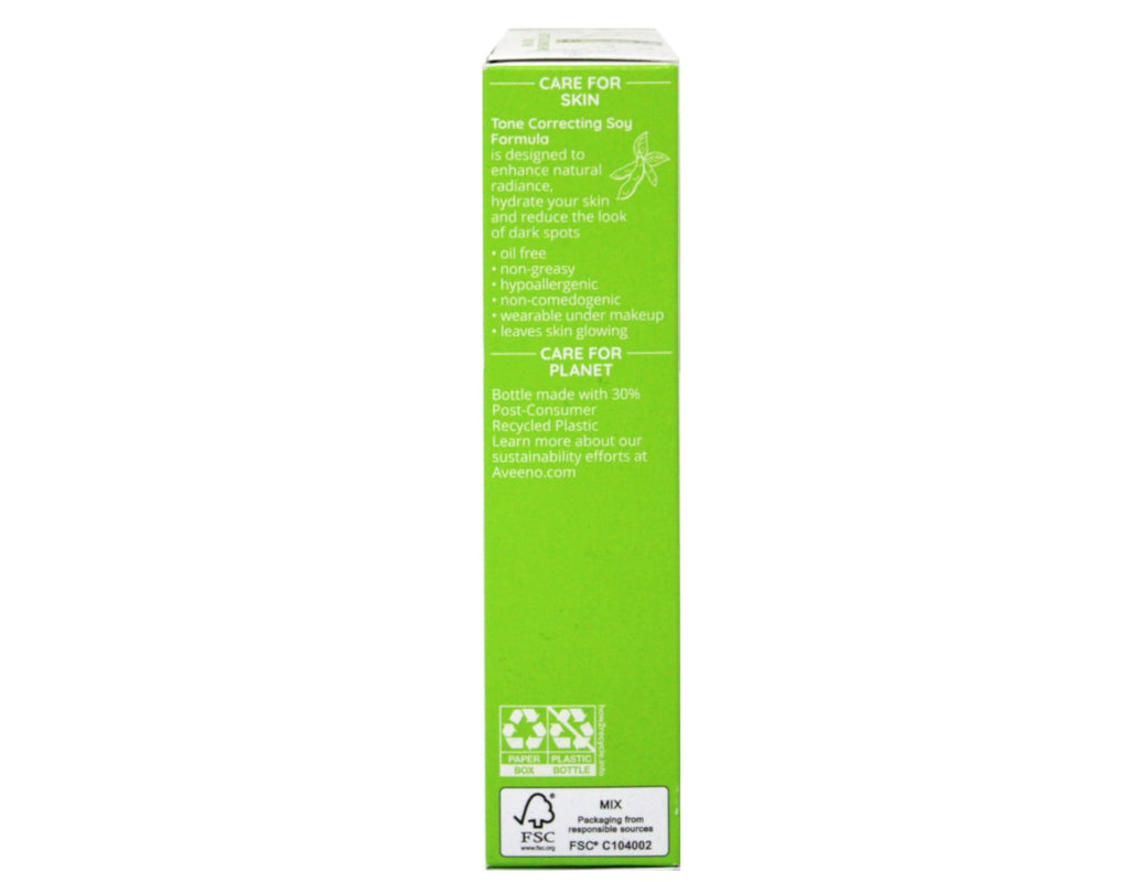 Aveeno Positively Radiant Daily Face Moisturizer Broad Spectrum SPF 30, 2.3 Fl. Oz. Hypoallergenic And Noncomedogenic