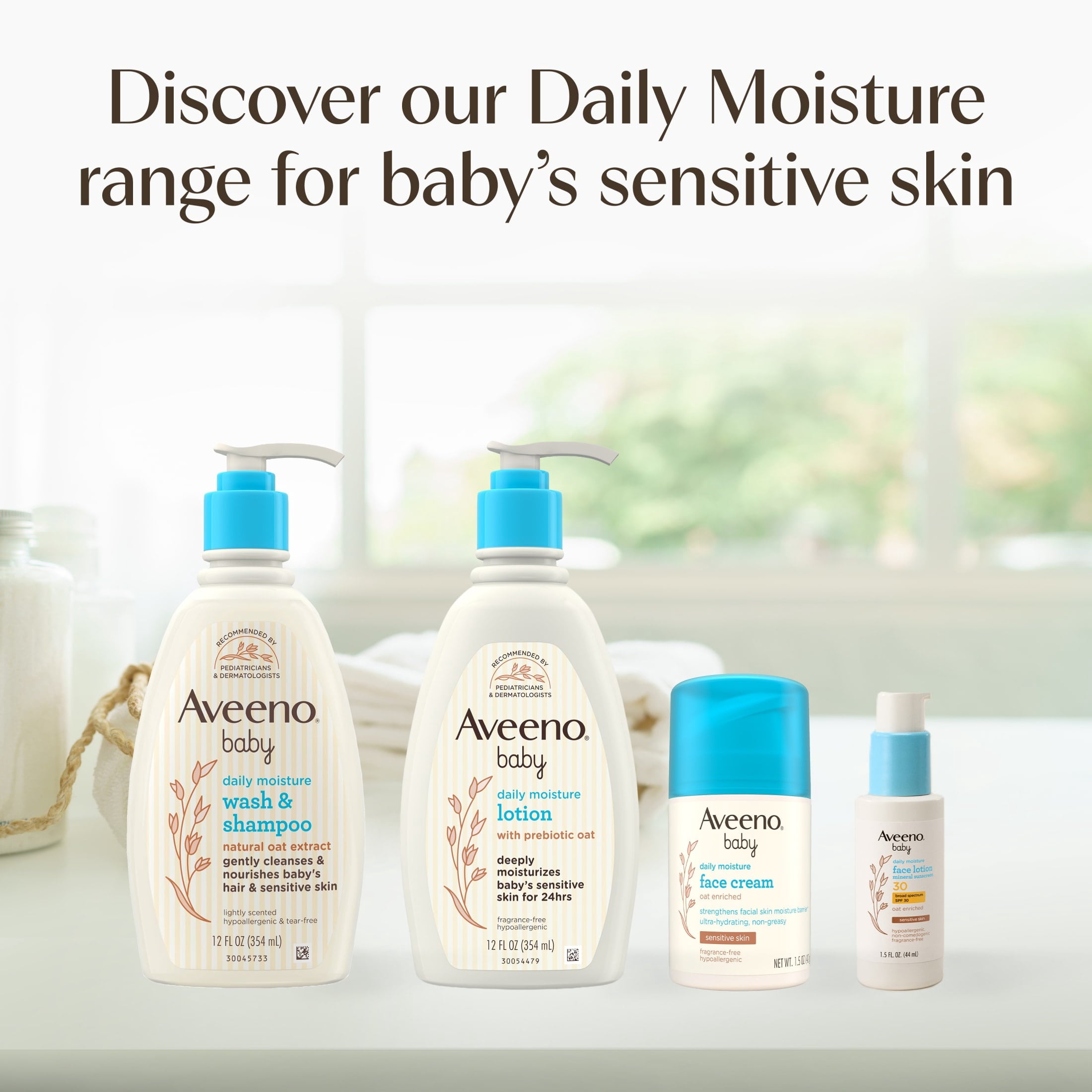 Aveeno Baby Daily Moisture Body Wash & Shampoo, 12 Fl oz