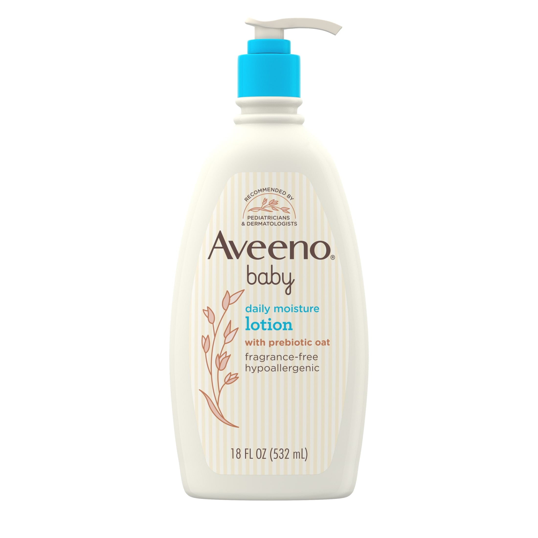Aveeno Baby Daily Moisture Body Lotion, Sensitive Skin, Prebiotic Oatmeal, 18 fl. oz