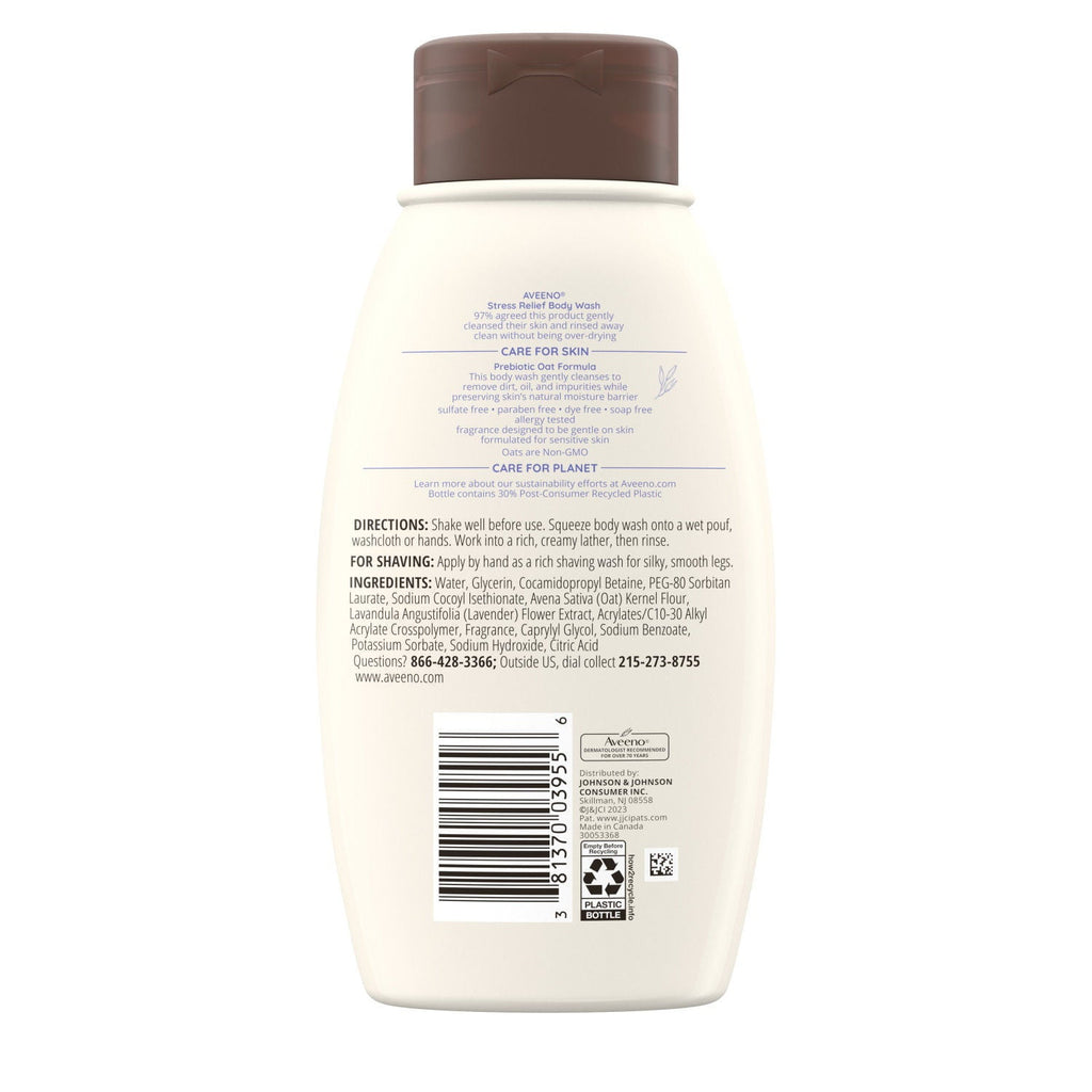 AVEENO Active Naturals Body Wash, Stress Relief 12 oz